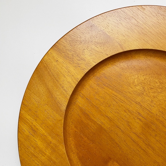 Banana Republic Teak Wood Finish Plate Charger - Picture 5 of 12